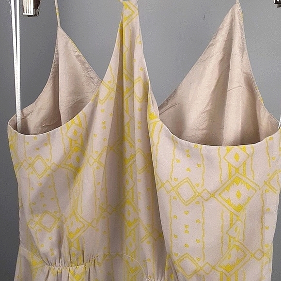 J. CREW Gray & Yellow Racerback Midi Side Slit Sheath Dress - Picture 9 of 12